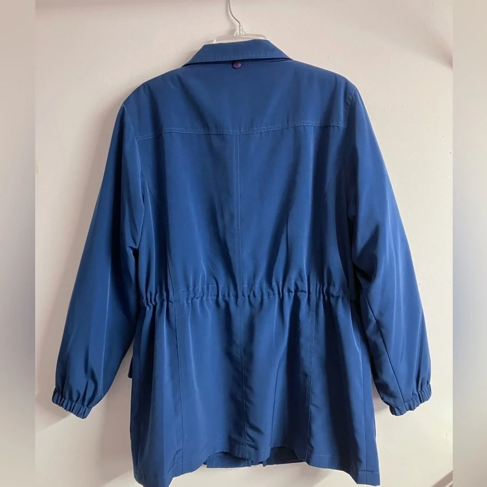 Women’s Midweight Insulated Coat/Jacket, Large, Full Front Zip, Blue, Gallery
